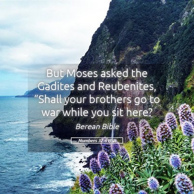 Picture 05 - Numbers 32:6 BSB - But Moses asked the Gadites and Reubenites, - Bible Verse Picture