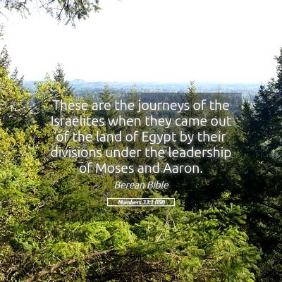 Picture 05 - Numbers 33:1 BSB - These are the journeys of the Israelites when - Bible Verse Picture