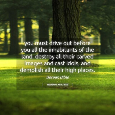 Picture 05 - Numbers 33:52 BSB - you must drive out before you all the inhabitants - Bible Verse Picture
