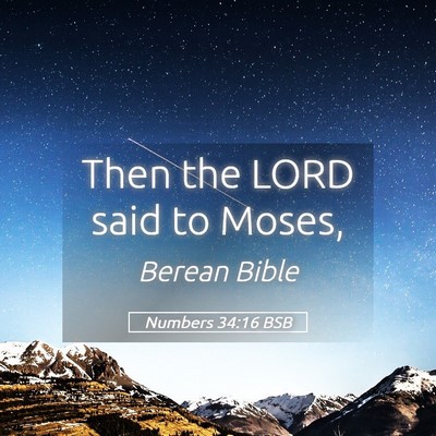 Picture 05 - Numbers 34:16 BSB - Then the LORD said to - Bible Verse Picture
