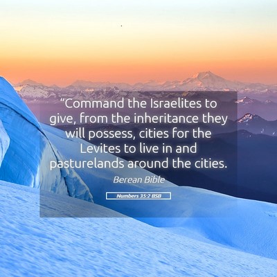 Picture 05 - Numbers 35:2 BSB - “Command the Israelites to give, from the - Bible Verse Picture