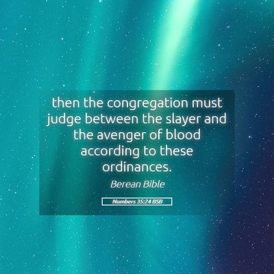 Picture 05 - Numbers 35:24 BSB - then the congregation must judge between the - Bible Verse Picture