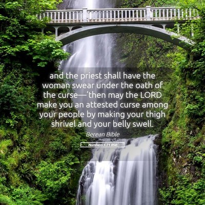 Picture 05 - Numbers 5:21 BSB - and the priest shall have the woman swear under - Bible Verse Picture