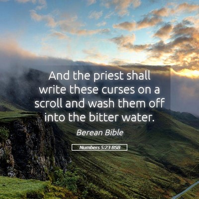 Picture 05 - Numbers 5:23 BSB - And the priest shall write these curses on a - Bible Verse Picture