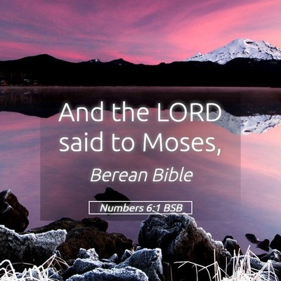 Picture 05 - Numbers 6:1 BSB - And the LORD said to - Bible Verse Picture