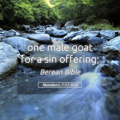 Picture 05 - Numbers 7:22 BSB - one male goat for a sin - Bible Verse Picture