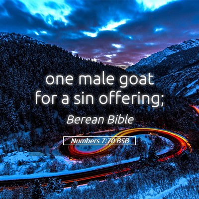 Picture 05 - Numbers 7:70 BSB - one male goat for a sin - Bible Verse Picture