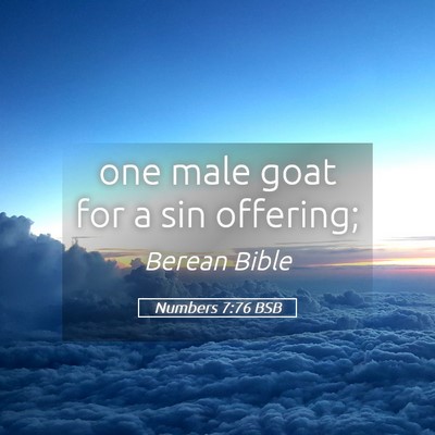 Picture 05 - Numbers 7:76 BSB - one male goat for a sin - Bible Verse Picture