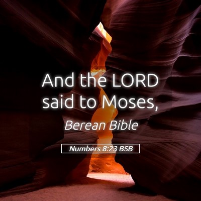 Picture 05 - Numbers 8:23 BSB - And the LORD said to - Bible Verse Picture