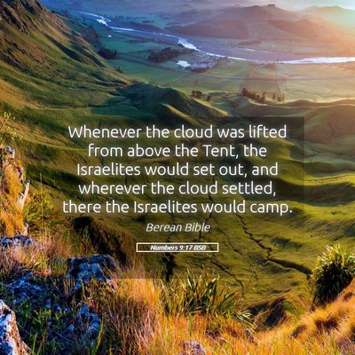 Picture 05 - Numbers 9:17 BSB - Whenever the cloud was lifted from above the - Bible Verse Picture