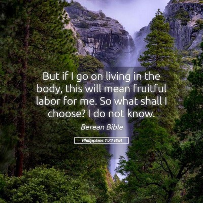 Picture 05 - Philippians 1:22 BSB - But if I go on living in the body, this will mean - Bible Verse Picture