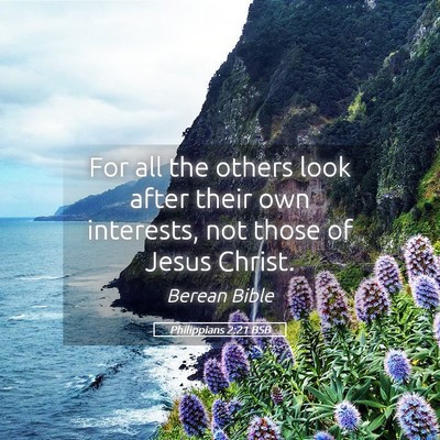 Picture 05 - Philippians 2:21 BSB - For all the others look after their own - Bible Verse Picture