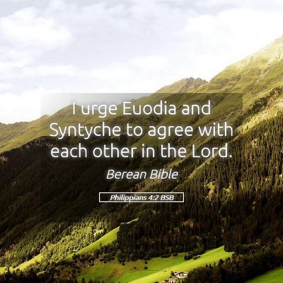 Picture 05 - Philippians 4:2 BSB - I urge Euodia and Syntyche to agree with each - Bible Verse Picture