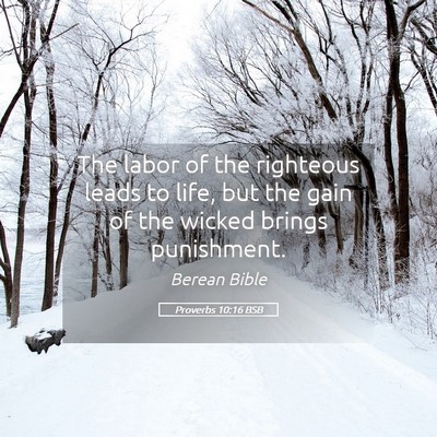 Picture 05 - Proverbs 10:16 BSB - The labor of the righteous leads to life, but the - Bible Verse Picture