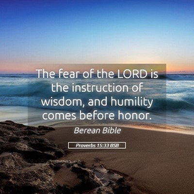 Picture 05 - Proverbs 15:33 BSB - The fear of the LORD is the instruction of - Bible Verse Picture