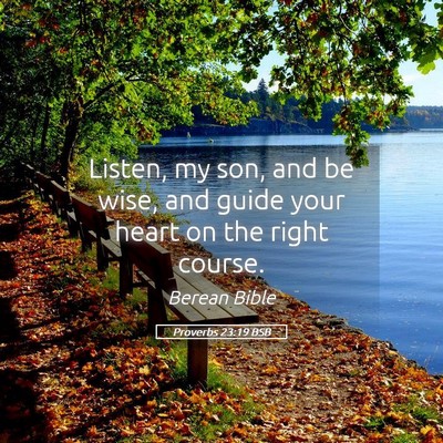 Picture 05 - Proverbs 23:19 BSB - Listen, my son, and be wise, and guide your heart - Bible Verse Picture