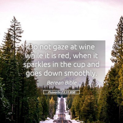 Picture 05 - Proverbs 23:31 BSB - Do not gaze at wine while it is red, when it - Bible Verse Picture