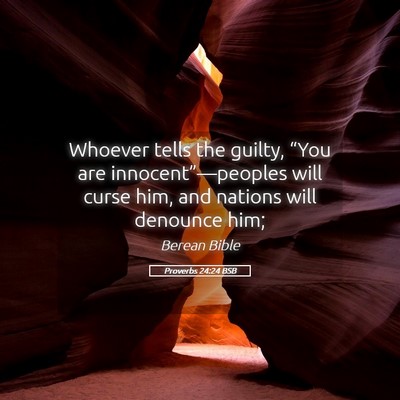 Picture 05 - Proverbs 24:24 BSB - Whoever tells the guilty, “You are - Bible Verse Picture