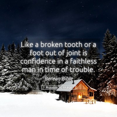 Picture 05 - Proverbs 25:19 BSB - Like a broken tooth or a foot out of joint is - Bible Verse Picture