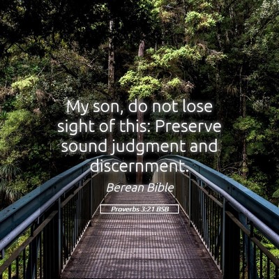 Picture 05 - Proverbs 3:21 BSB - My son, do not lose sight of this: Preserve sound - Bible Verse Picture