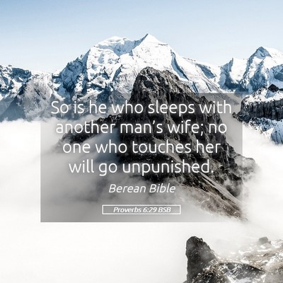 Picture 05 - Proverbs 6:29 BSB - So is he who sleeps with another man’s wife; no - Bible Verse Picture
