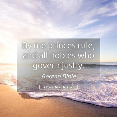 Picture 05 - Proverbs 8:16 BSB - By me princes rule, and all nobles who govern - Bible Verse Picture