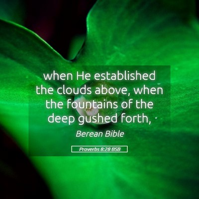 Picture 05 - Proverbs 8:28 BSB - when He established the clouds above, when the - Bible Verse Picture
