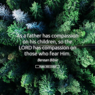 Picture 05 - Psalm 103:13 BSB - As a father has compassion on his children, so - Bible Verse Picture