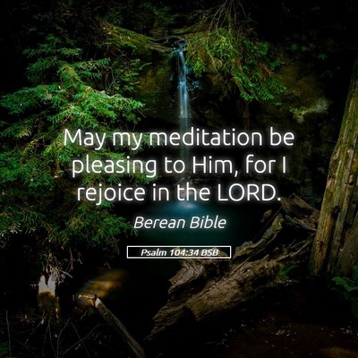 Picture 05 - Psalm 104:34 BSB - May my meditation be pleasing to Him, for I - Bible Verse Picture