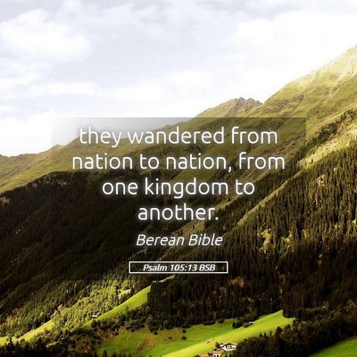 Picture 05 - Psalm 105:13 BSB - they wandered from nation to nation, from one - Bible Verse Picture
