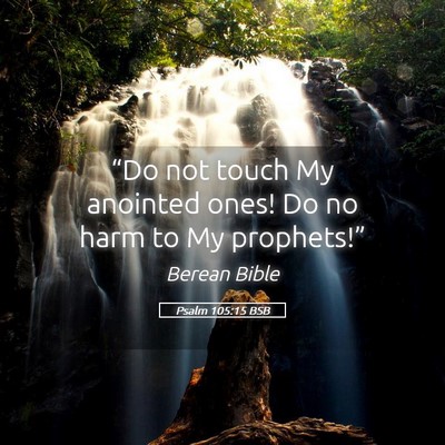 Picture 05 - Psalm 105:15 BSB - “Do not touch My anointed ones! Do no harm to - Bible Verse Picture