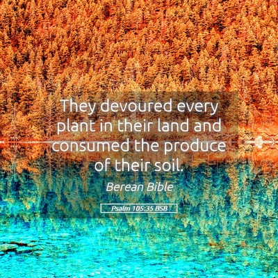 Picture 05 - Psalm 105:35 BSB - They devoured every plant in their land and - Bible Verse Picture
