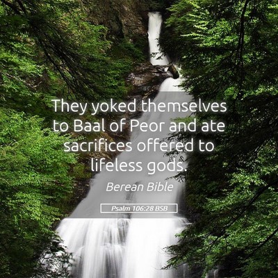 Picture 05 - Psalm 106:28 BSB - They yoked themselves to Baal of Peor and ate - Bible Verse Picture