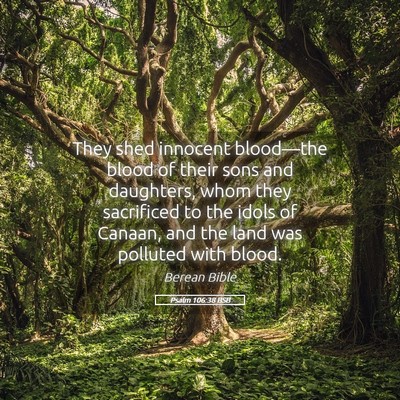 Picture 05 - Psalm 106:38 BSB - They shed innocent blood—the blood of their - Bible Verse Picture