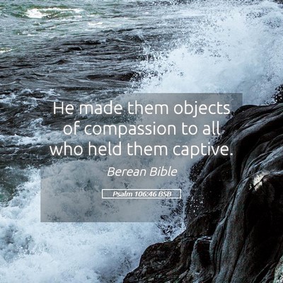 Picture 05 - Psalm 106:46 BSB - He made them objects of compassion to all who - Bible Verse Picture