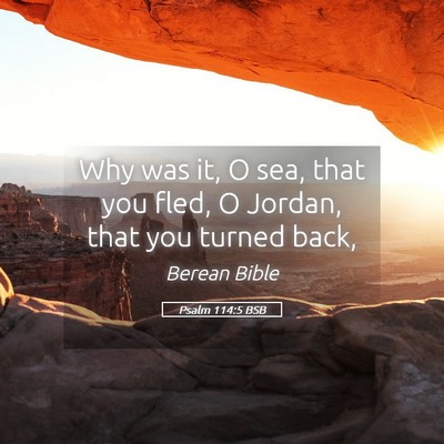 Picture 05 - Psalm 114:5 BSB - Why was it, O sea, that you fled, O Jordan, that - Bible Verse Picture