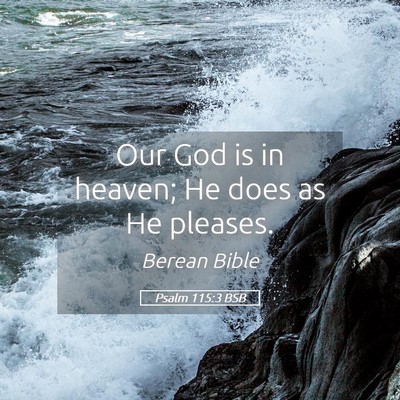 Picture 05 - Psalm 115:3 BSB - Our God is in heaven; He does as He - Bible Verse Picture