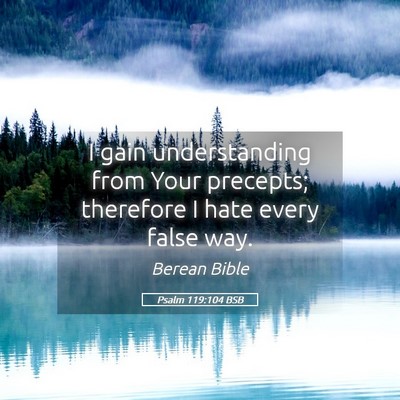 Picture 05 - Psalm 119:104 BSB - I gain understanding from Your precepts; - Bible Verse Picture