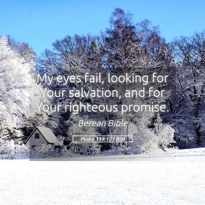 Picture 05 - Psalm 119:123 BSB - My eyes fail, looking for Your salvation, and for - Bible Verse Picture