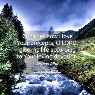Picture 05 - Psalm 119:159 BSB - Consider how I love Your precepts, O LORD; give - Bible Verse Picture
