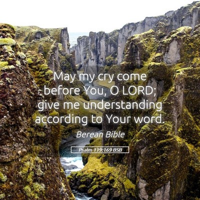 Picture 05 - Psalm 119:169 BSB - May my cry come before You, O LORD; give me - Bible Verse Picture