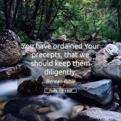 Picture 05 - Psalm 119:4 BSB - You have ordained Your precepts, that we should - Bible Verse Picture