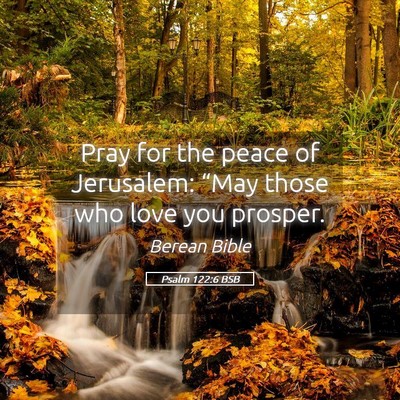 Picture 05 - Psalm 122:6 BSB - Pray for the peace of Jerusalem: “May those who - Bible Verse Picture