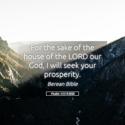 Picture 05 - Psalm 122:9 BSB - For the sake of the house of the LORD our God, I - Bible Verse Picture