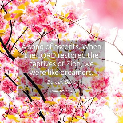 Picture 05 - Psalm 126:1 BSB - A song of ascents. When the LORD restored the - Bible Verse Picture