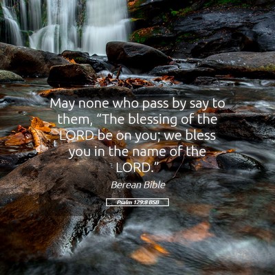 Picture 05 - Psalm 129:8 BSB - May none who pass by say to them, “The blessing - Bible Verse Picture