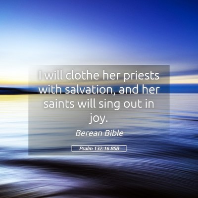 Picture 05 - Psalm 132:16 BSB - I will clothe her priests with salvation, and her - Bible Verse Picture