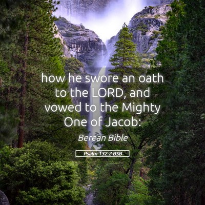 Picture 05 - Psalm 132:2 BSB - how he swore an oath to the LORD, and vowed to - Bible Verse Picture