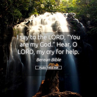 Picture 05 - Psalm 140:6 BSB - I say to the LORD, “You are my God.” Hear, O - Bible Verse Picture