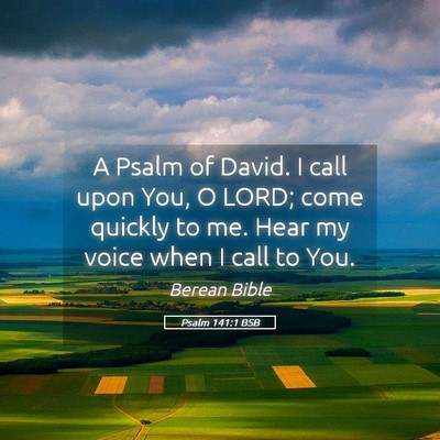 Picture 05 - Psalm 141:1 BSB - A Psalm of David. I call upon You, O LORD; come - Bible Verse Picture